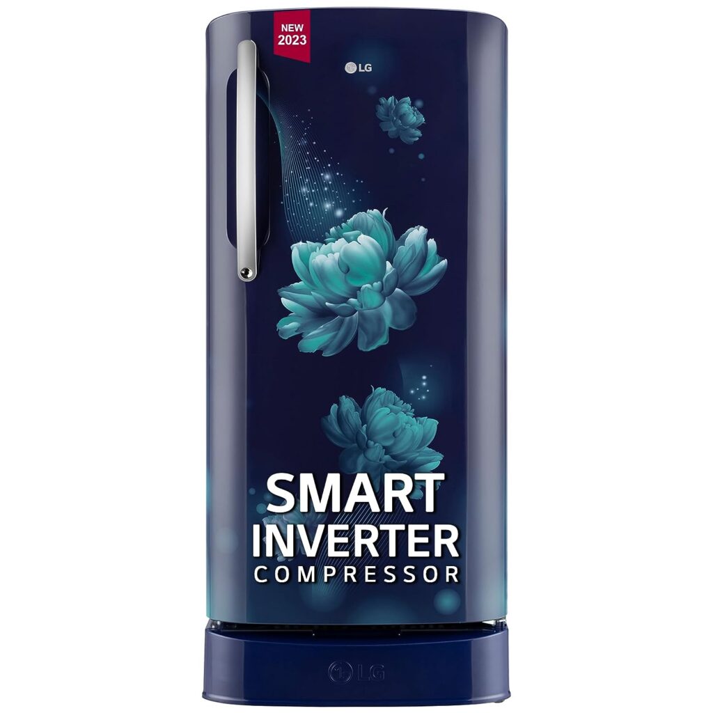 4. LG 201 L 5 Star Inverter Direct-Cool Single Door Refrigerator (GL-D211HBCZ , Blue